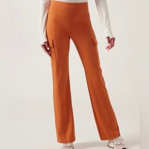 ATHLETA Delancey Straight Cargo Pant, sz L reg, color: foliage orange